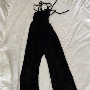 Free People Velvet Black Jumpsuit